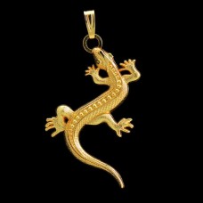 Lizard geocoin - Satin gold
